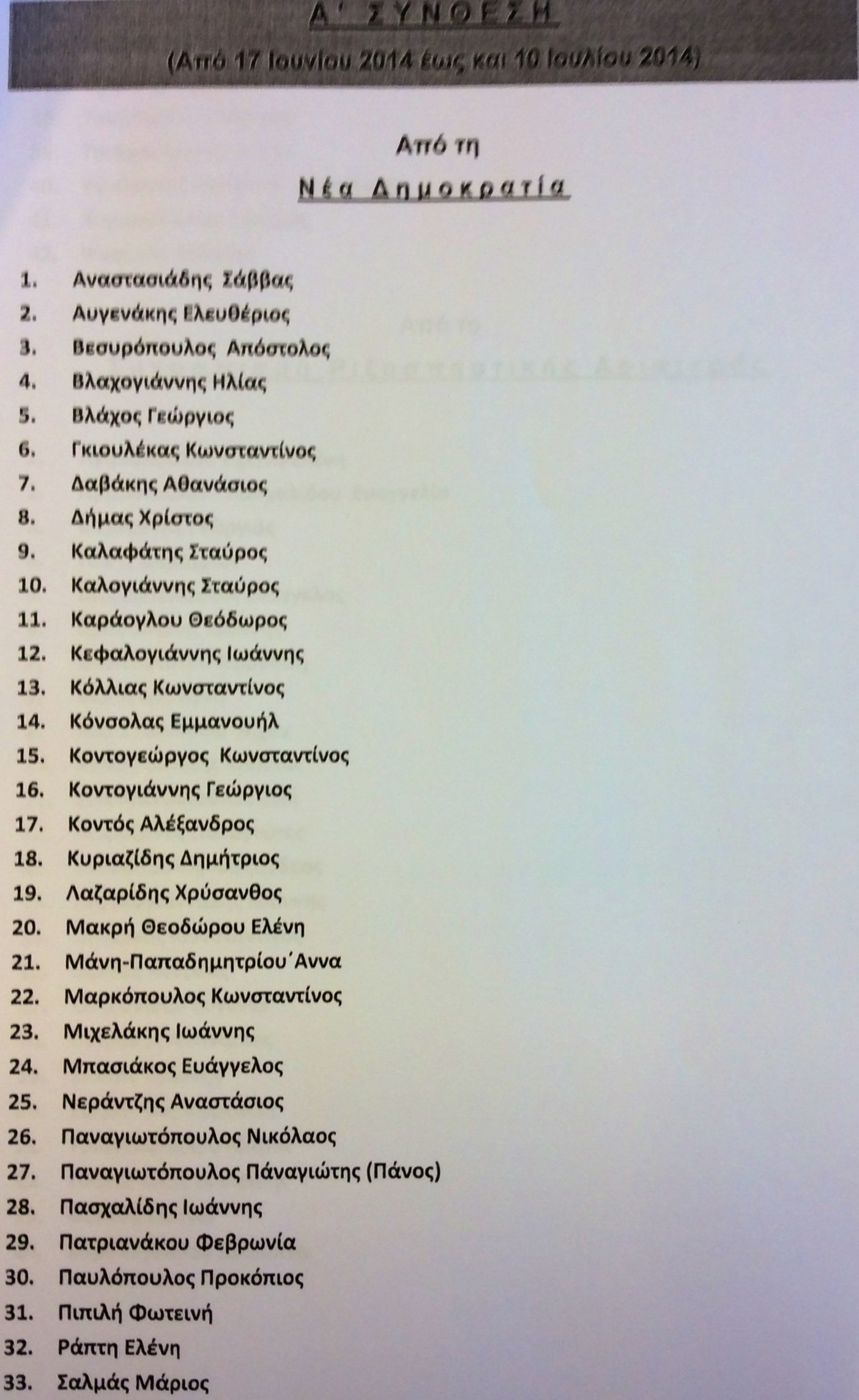 Τα ονόματα των βουλευτών που θα συμμετάσχουν στο Α' Θερινό Τμήμα της Βουλής [λίστα] | iefimerida.gr 0