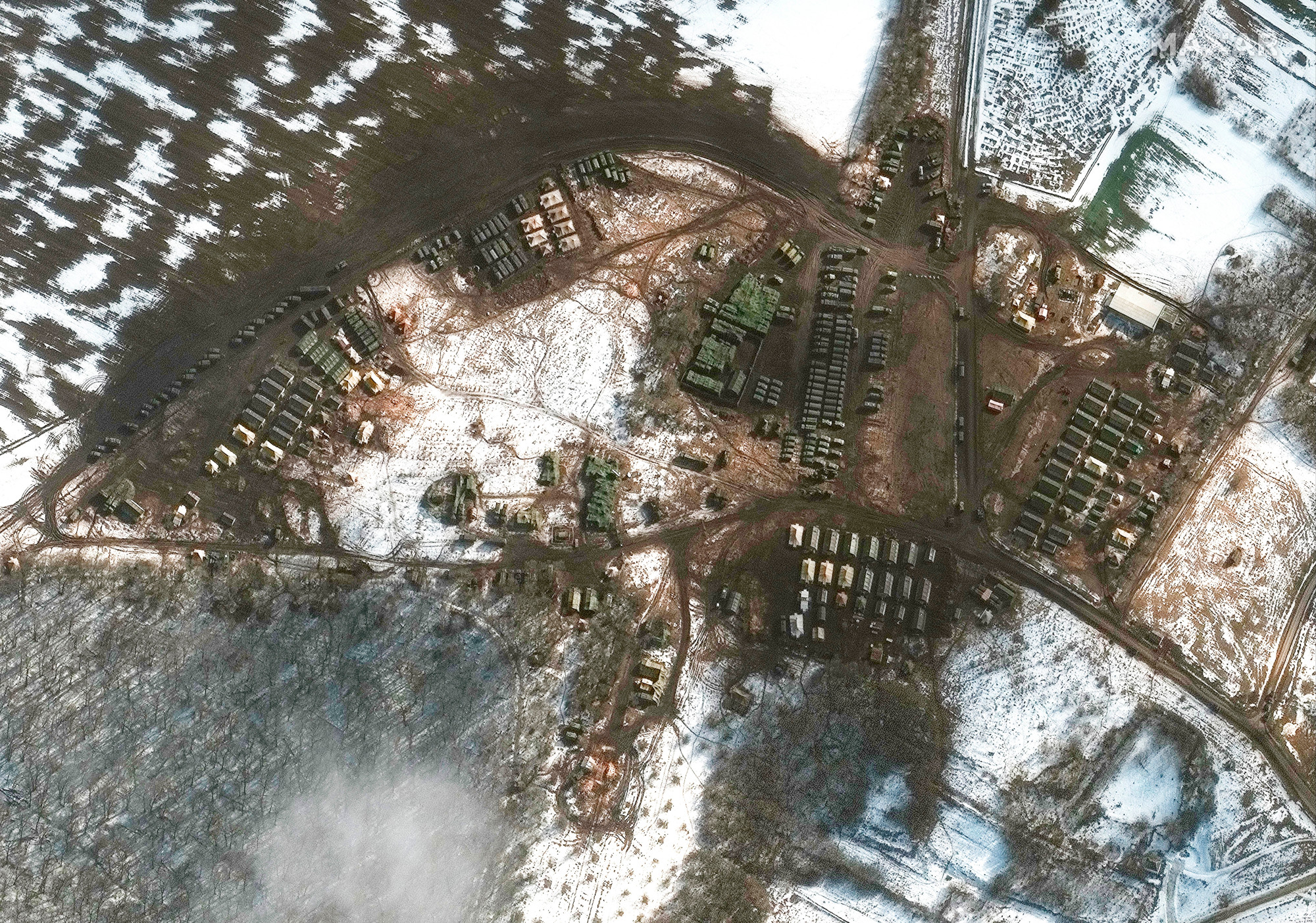 Δορυφορική εικόνα της περιοχής κοντά στην πόλη Μπελγκορόντ