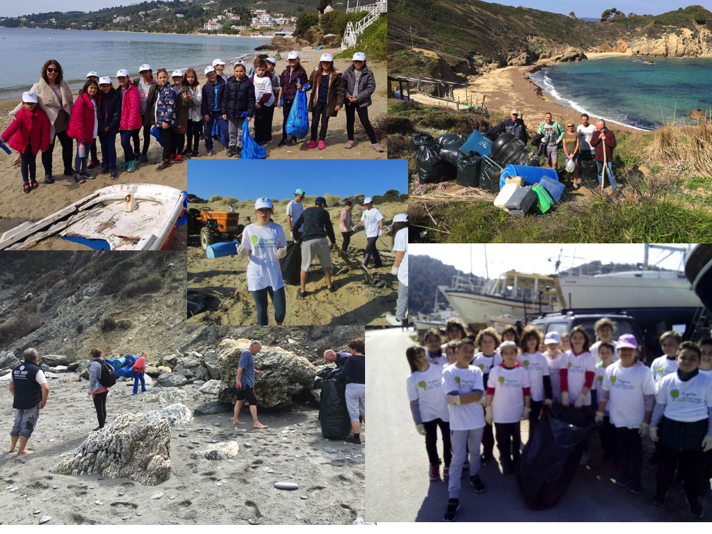 Εθελοντές καθαρίζουν τις παραλίες της Σκιάθου 