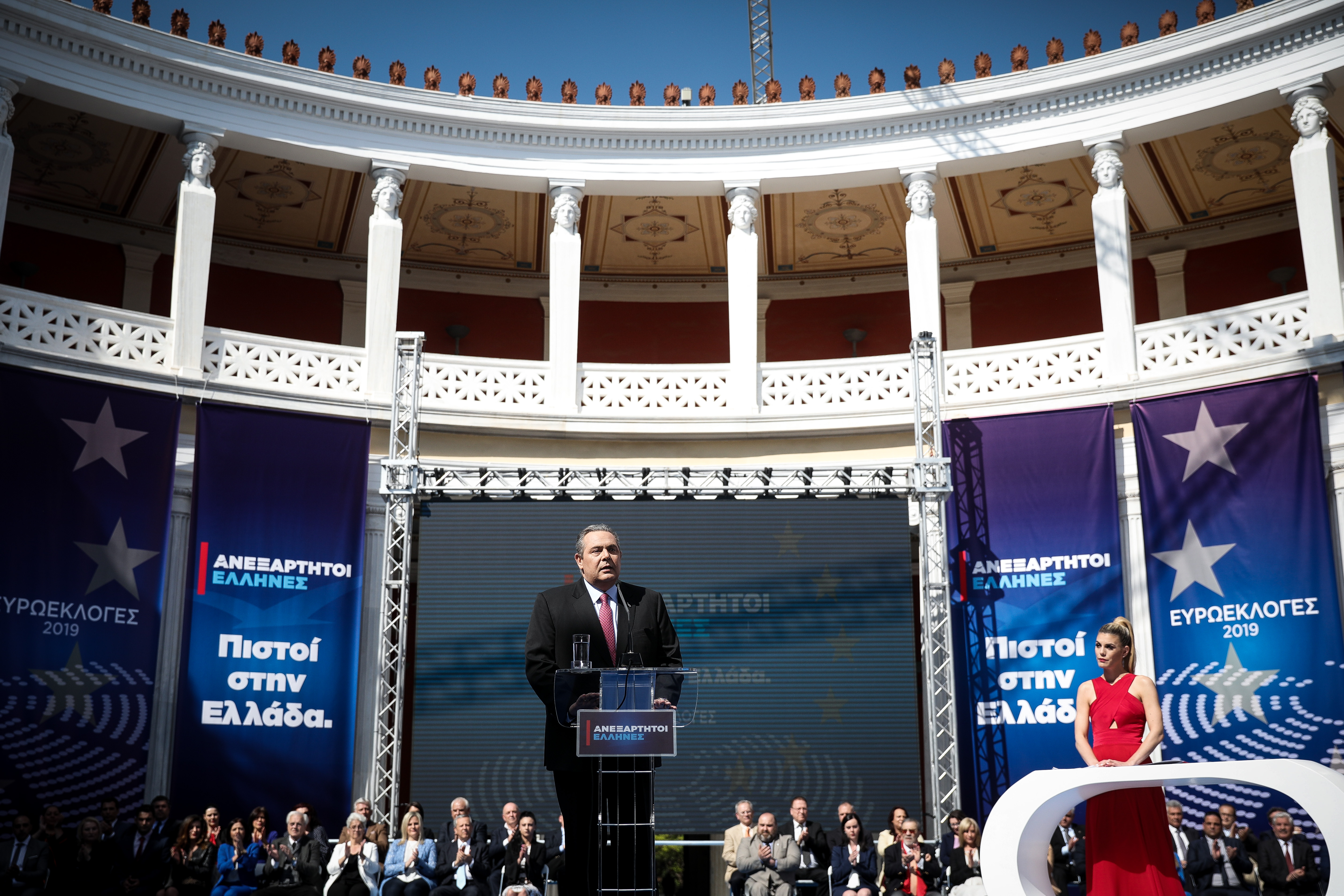 Ο Πάνος Καμμένος στην παρουσίαση του ψηφοδελτίου των Ανεξάρτητων Ελλήνων για τις ευρωεκλογές