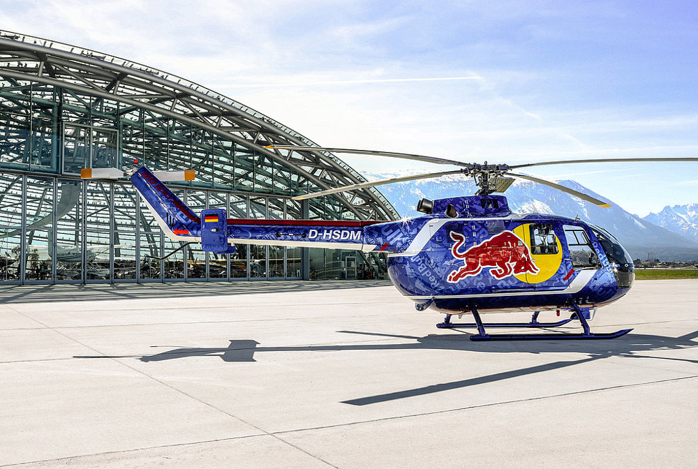Το ελικόπτεÏο BO105 C των Flying Bulls