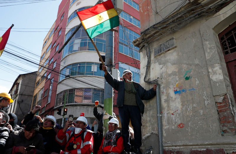 Οι διαδηλώσεις κατά του Έβο Μοράλες συνεχίζονται με αμείωτη ένταση στη Βολιβία.