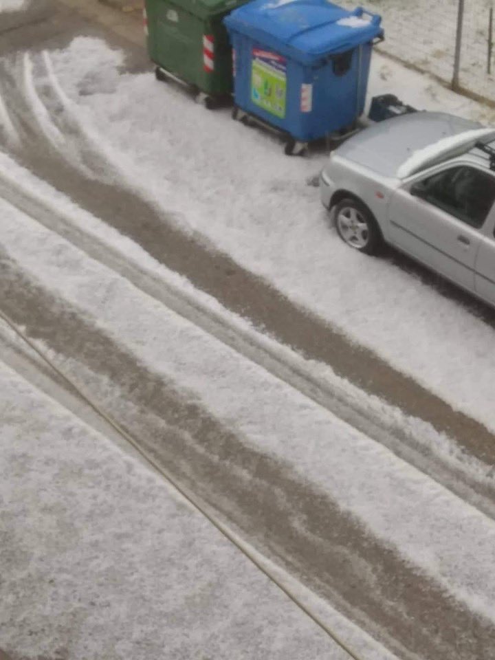 Το έστρωσε στο Καματερό από το χαλάζι