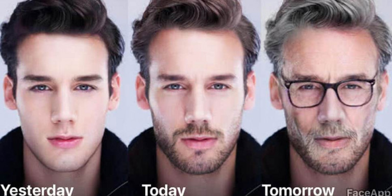 Î ÎµÏÎ±ÏÎ¼Î¿Î³Î® FaceApp ÏÎ±Ï Î´ÎµÎ¯ÏÎ½ÎµÎ¹ ÏÏÏ Î¸Î± Î®ÏÎ±ÏÏÎ±Î½ ÏÎµ 20 Î® 30 ÏÏÏÎ½Î¹Î± 
