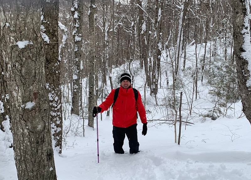To χιόνι έφθανε μέχρι τα γόνατα στο εθνικό πάρκο  Franconia Notch του Νιου Χάμσαϊρ