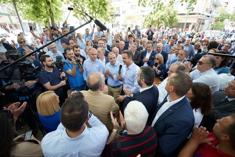 Ο κ. Μητσοτάκης μίλησε στους κατοίκους της Εδεσσας