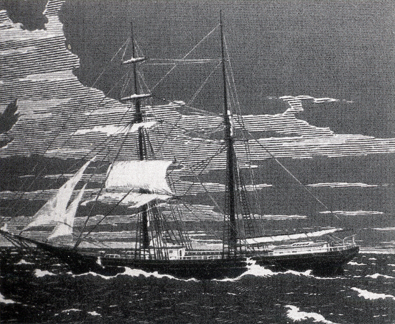 Γκραβούρα του Mary Celeste.