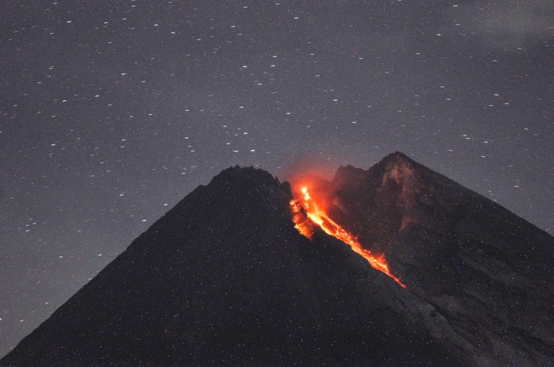 Έκρηξη του ηφαιστείου Μεράπι στην Ινδονησία στα τέλη του περασμένου Ιανουαρίου.  