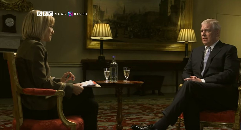Ο πρίγκιπας Άντριου στην εκπομπή News Night του BBC.