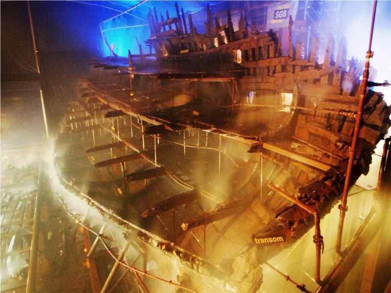 To Mary Rose στο μουσείο του Πόρτσμουθ. 