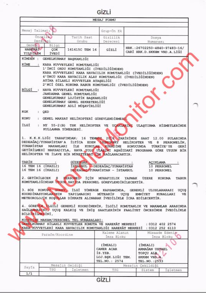 Ένα από τα απόρρητα έγγραφα που παραθέτει στο δημοσίευμα η Nordic Monitor.