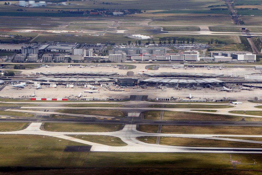 Πανοραμική εικόνα του αεροδρομίου στο Παρίσι