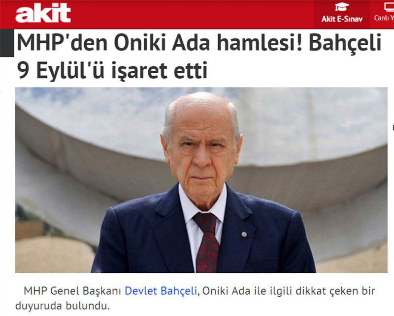 Ντεβλέτ Μπαχτσελί δημοσίευμα