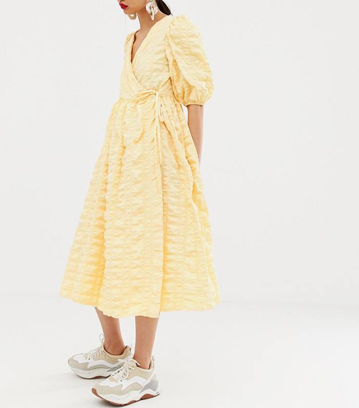 κίτρινο Asos Wrap φόρεμα