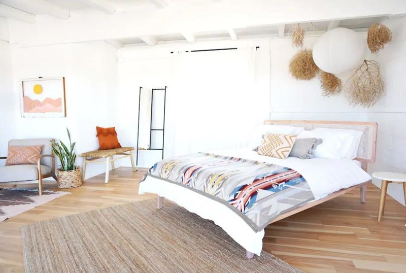 Υπνοδωμάτιο με boho διακόσμηση