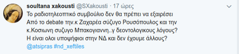 Καρφιά στο twitter εναντίον της Σίας Κοσσιώνη και Μάρας Ζαχαρέα