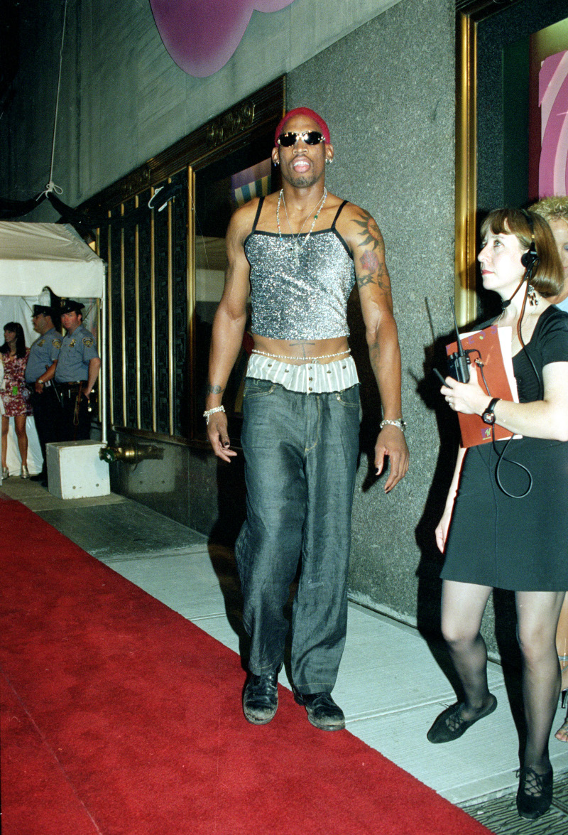 Ο Ντένις Ρόντμαν στα MTV Video Music Awards το 1995