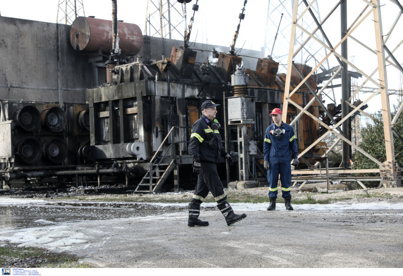έκρηξη σε υποσταθμό του ΑΔΜΗΕ στα Νεόκτιστα Ασπροπύργου πυροσβέστες