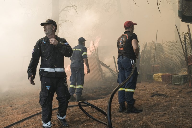 Οι πυροσβεστικές δυνάμεις κατάφεραν να ανακόψουν την πορεία της φωτιάς και να μην επεκταθεί στο χωριό Μακρυμάλλη 