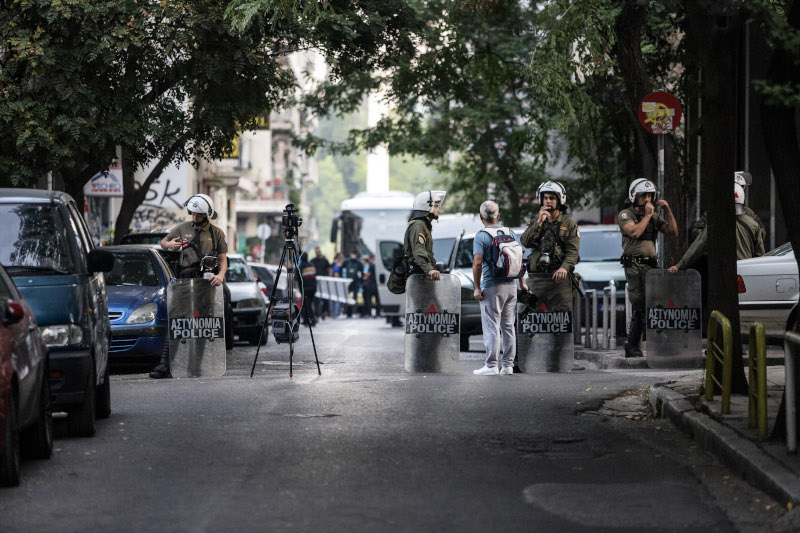 Αστυνομικές δυνάμεις στις επιχειρήσεις εκκένωσης των καταλήψεων