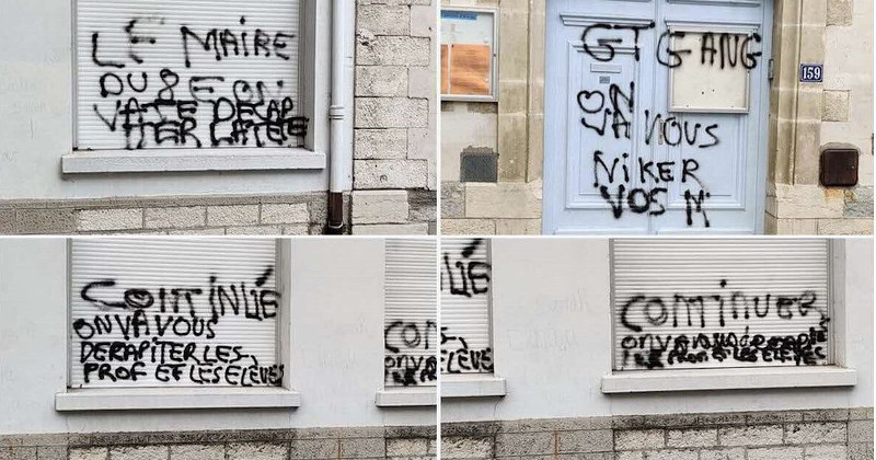 Απειλητικά γκράφιτι σε τοίχους σχολείων στη Γαλλία 