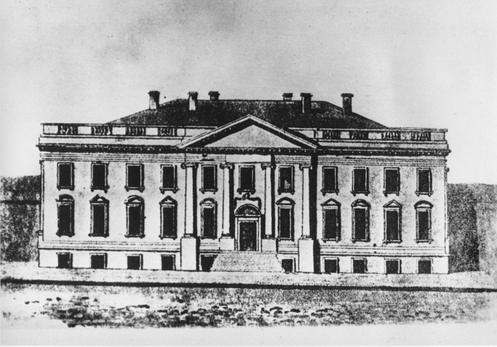 Το αρχικό σχέδιο για τον Λευκό Οίκο όπως σχεδιαζόταν να χτιστεί πίσω στο 1792