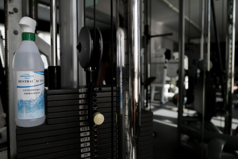 γυμναστήρια προετοιμασία αντισηπτικό