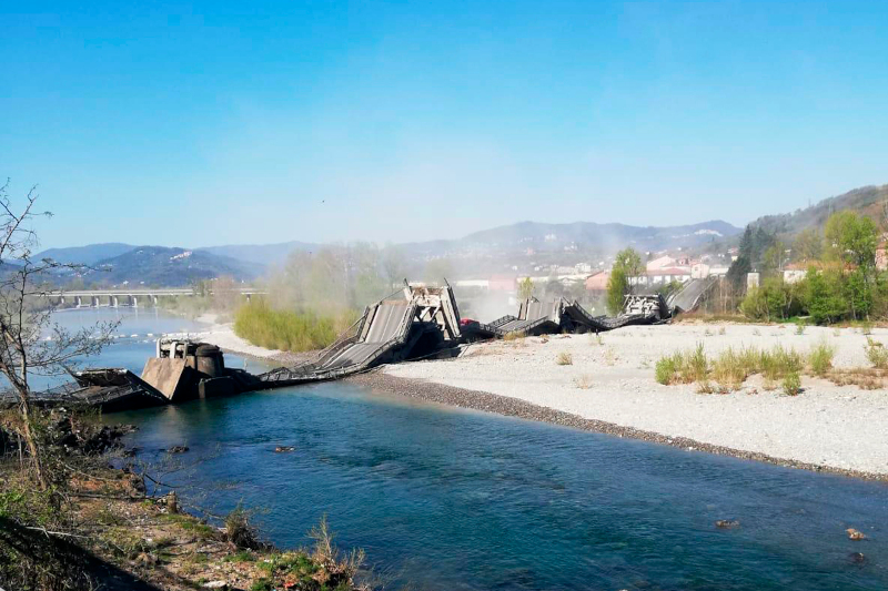 γέφυρα κατέρρευσε Ιταλία