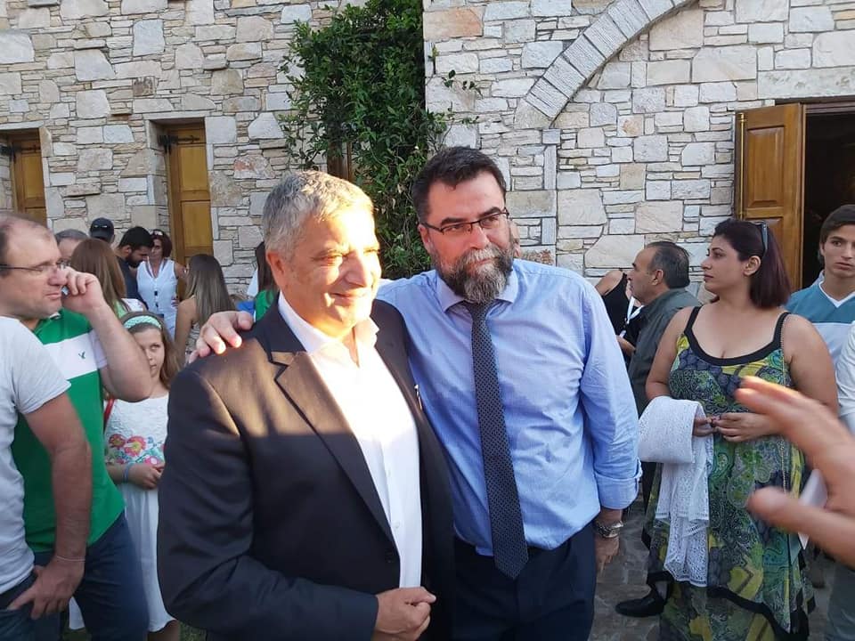 Ο Βασίλης Οικονόμου και ο νέος Περιφερειάρχης Αττικής Γιώργος Πατούλης