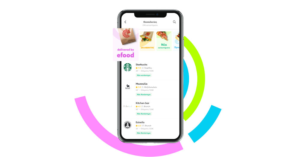 Βρες όλες τις νέες επιλογές στο efood πατώντας το φίλτρο “delivered by efood”