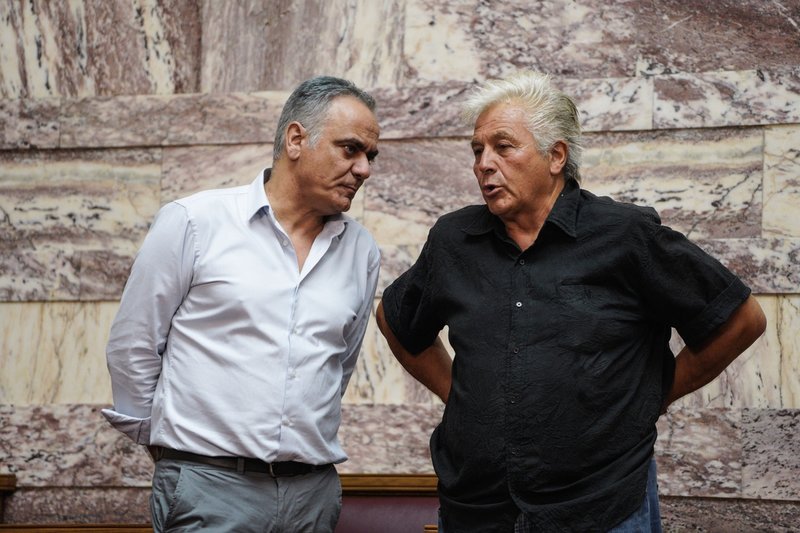 Ο Θανάσης Παπαχριστόπουλος με τον Νίκο Σκουρλέτη