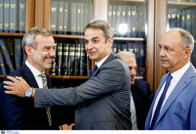 Ο Κυριάκος Μητσοτάκης και ο Κωνσταντίνος Ζέρβας