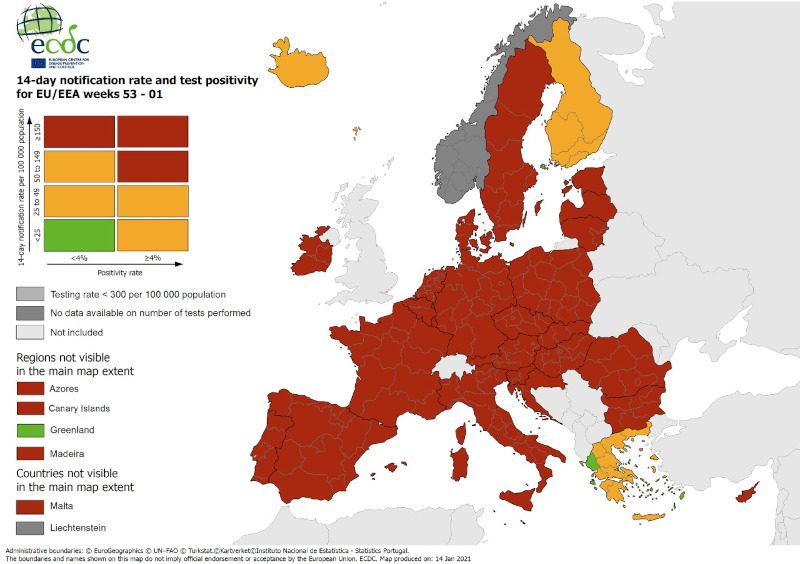 ECDC Coronavirus Map