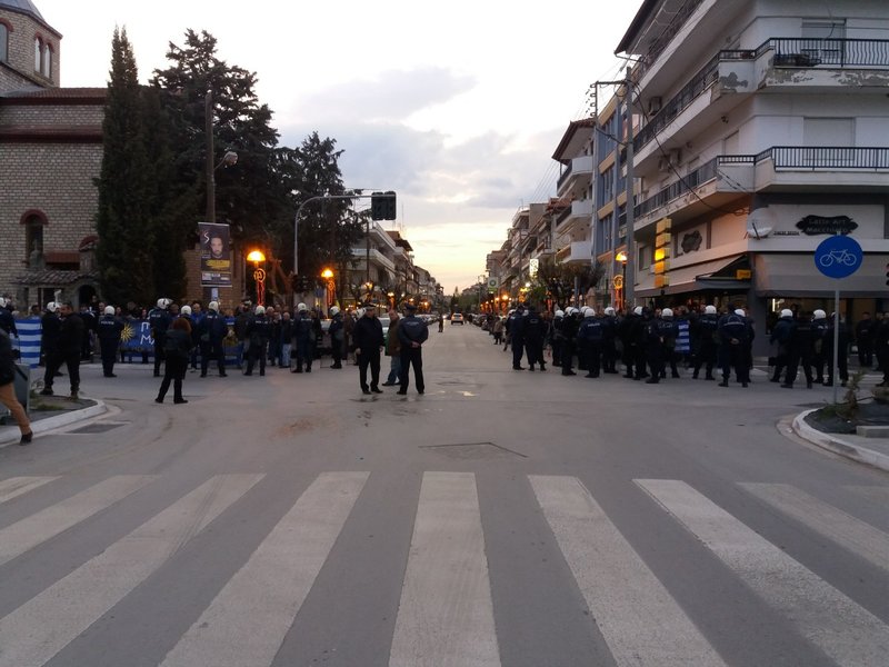 Ισχυρές αστυνομικές δυνάμεις στην Εορδαία -Φωτογραφία: kozan.gr