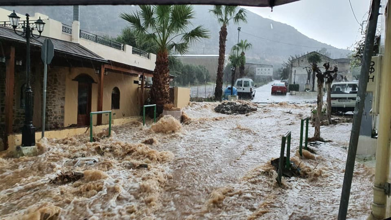 κακοκαιρία στην Κρήτη καταστροφές