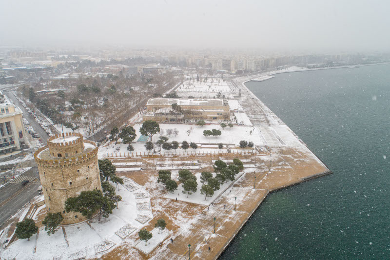 χιονισμένη Θεσσαλονίκη 