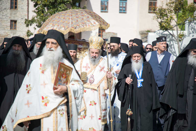 Λιτανεία της Εικόνας «Αξιον Εστί» στις Καρυές του Αγιου Όρους