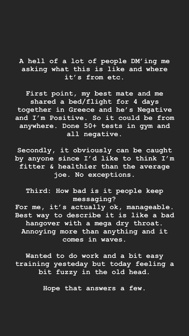 Το post του 24χρονου στο Instagram