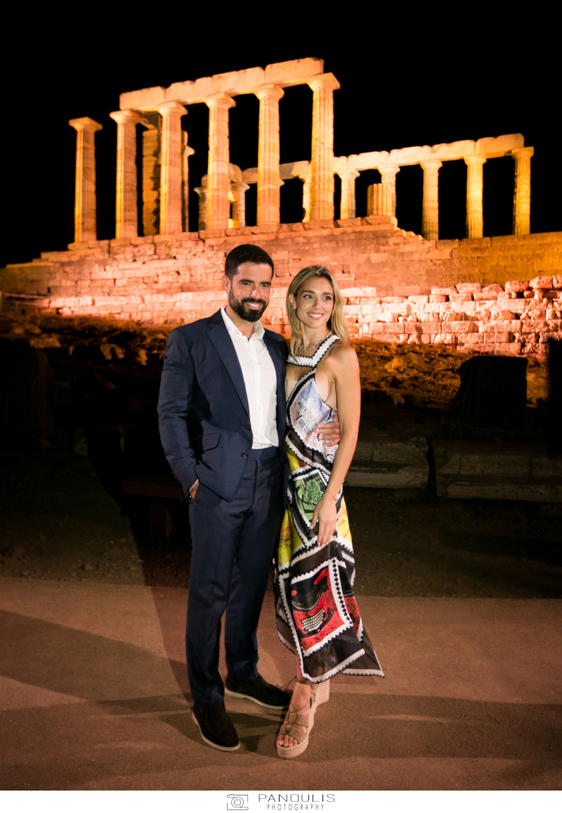 Φίλιππος Λαιμός, Μαριάννα Γουλανδρή στην επίδειξη της Μαίρης Κατράντζου στο Σούνιο