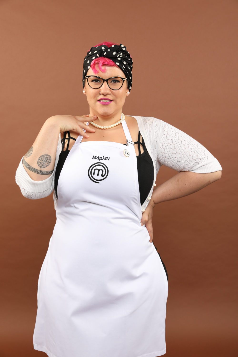Μάρλεν Γρυντάκη με την ποδιά του MasterChef 4