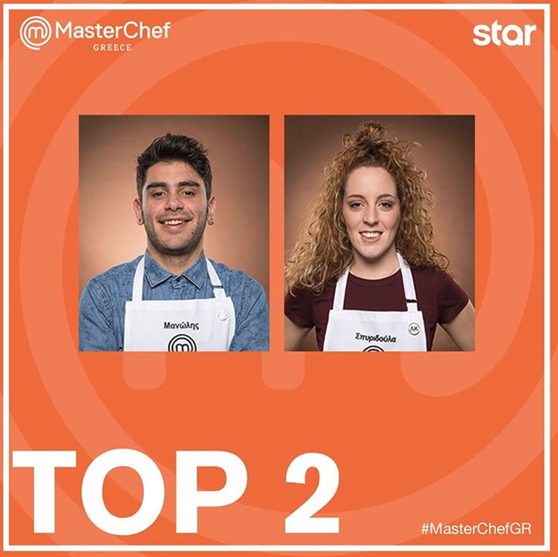Οι δύο φιναλίστ του MasterChef 3, Μανώλης και Σπυριδούλα