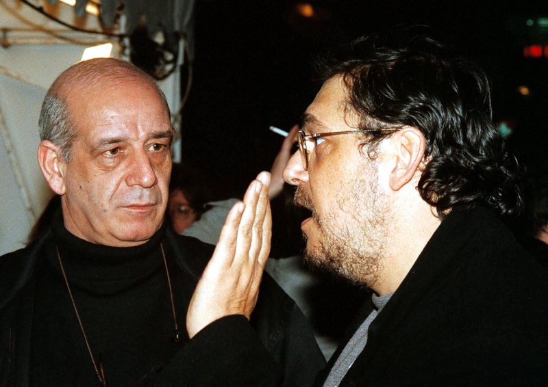 Ο Λαυρέντης Μαχαιρίτσας με τον φίλο του Δημήτρη Μητροπάνο / Φωτογραφία: Eurokinissi