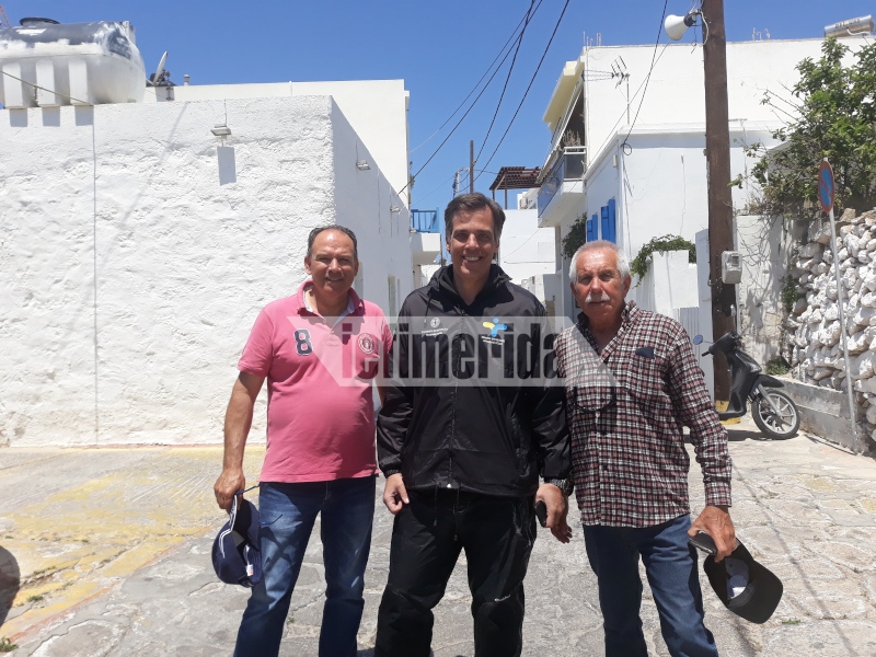 Στο νησί και ο πρόεδρος του ΕΟΔΥ, Παναγιώτης Αρκουμανέας