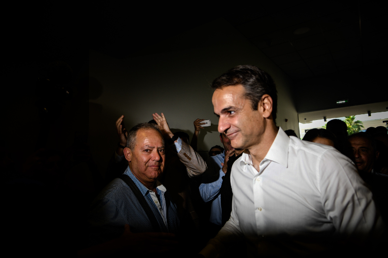 Στην Πειραιώς ο Κυριάκος Μητσοτάκης