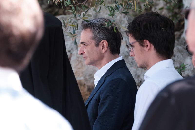 Ο Κυριάκος Μητσοτάκης και ο γιος του Κωνσταντίνος