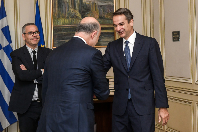 Κυριάκος Μητσοτάκης και Πιερ Μοσκοβισί