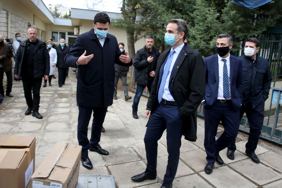 Ο πρωθυπουργός βρέθηκε το μεσημέρι της Δευτέρας στο νοσοκομείο Σωτηρία 