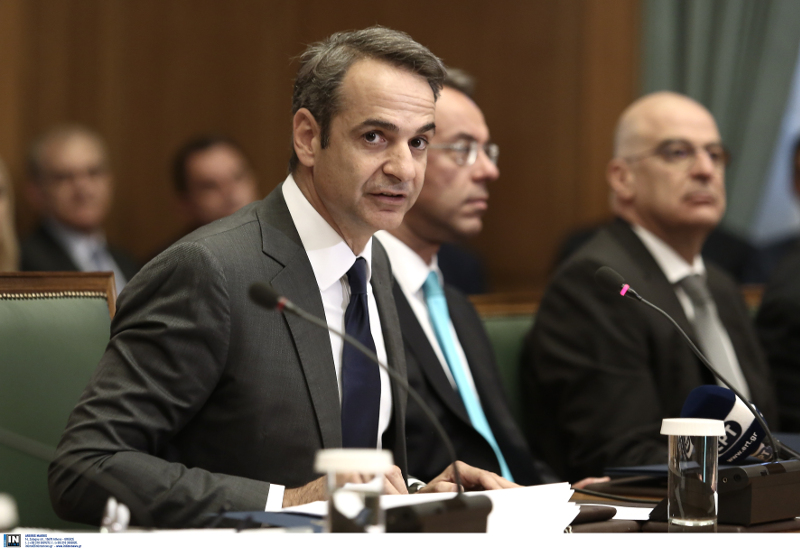 Ο Κυριάκος Μητσοτάκης στο πρώτο υπουργικό συμβούλιο