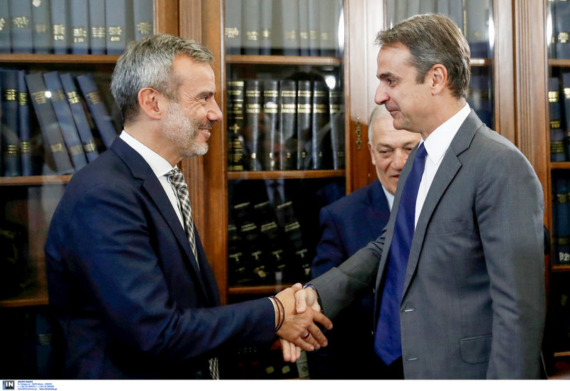 Ο Κυριάκος Μητσοτάκης και ο Κωνσταντίνος Ζέρβας
