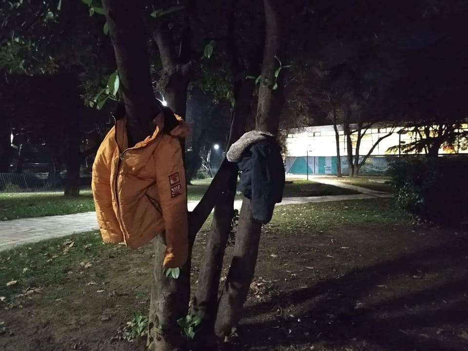 μπουφάν σε δέντρα στην Έδεσσα